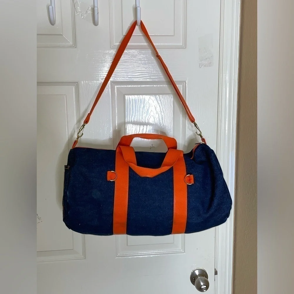 “1982”Blue Jean vintage NWOT Duffel Duffle Bag Men Gym Bag Sports Duffle‌‌‌ - Picture 5 of 15